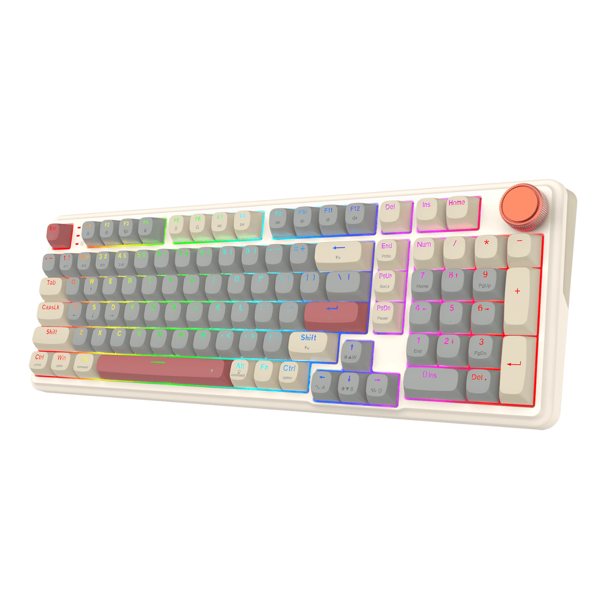 Redragon EISA 100 Retro RGB Wireless Mechanical Keyboard - Cream/Grey – image 4