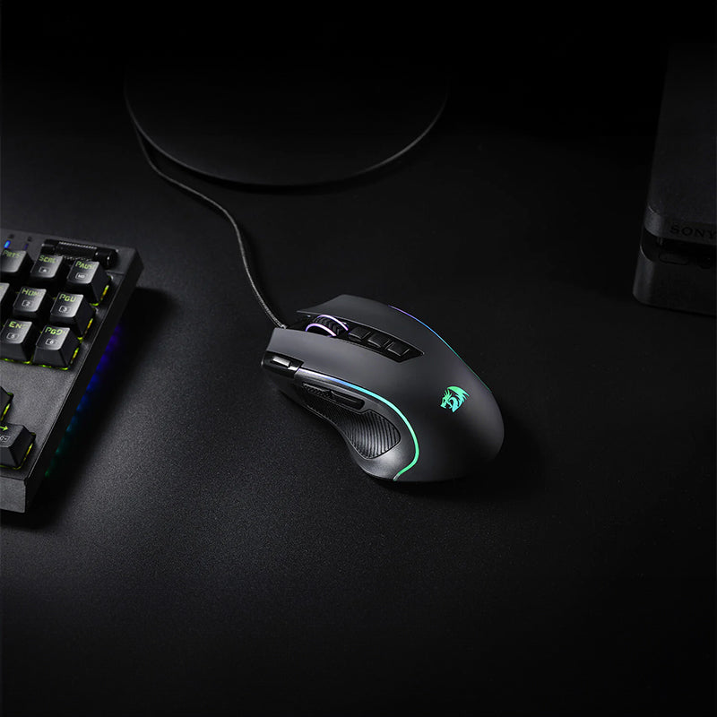 REDRAGON PREDATOR 4000DPI RGB Ergo Gaming Mouse - Black – image 6