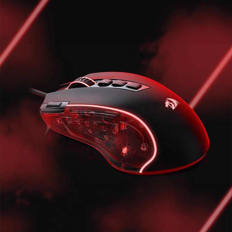 REDRAGON PREDATOR 4000DPI RGB Ergo Gaming Mouse - Black – image 7