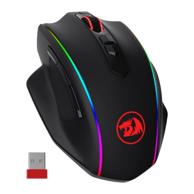 REDRAGON VAMPIRE ELITE Wireless 16000DPI|8 Button|Ergonomic Design|P3335 Optical Sensor|Type-C Cable|RGB Backlit Gaming Mouse - Black – image 2