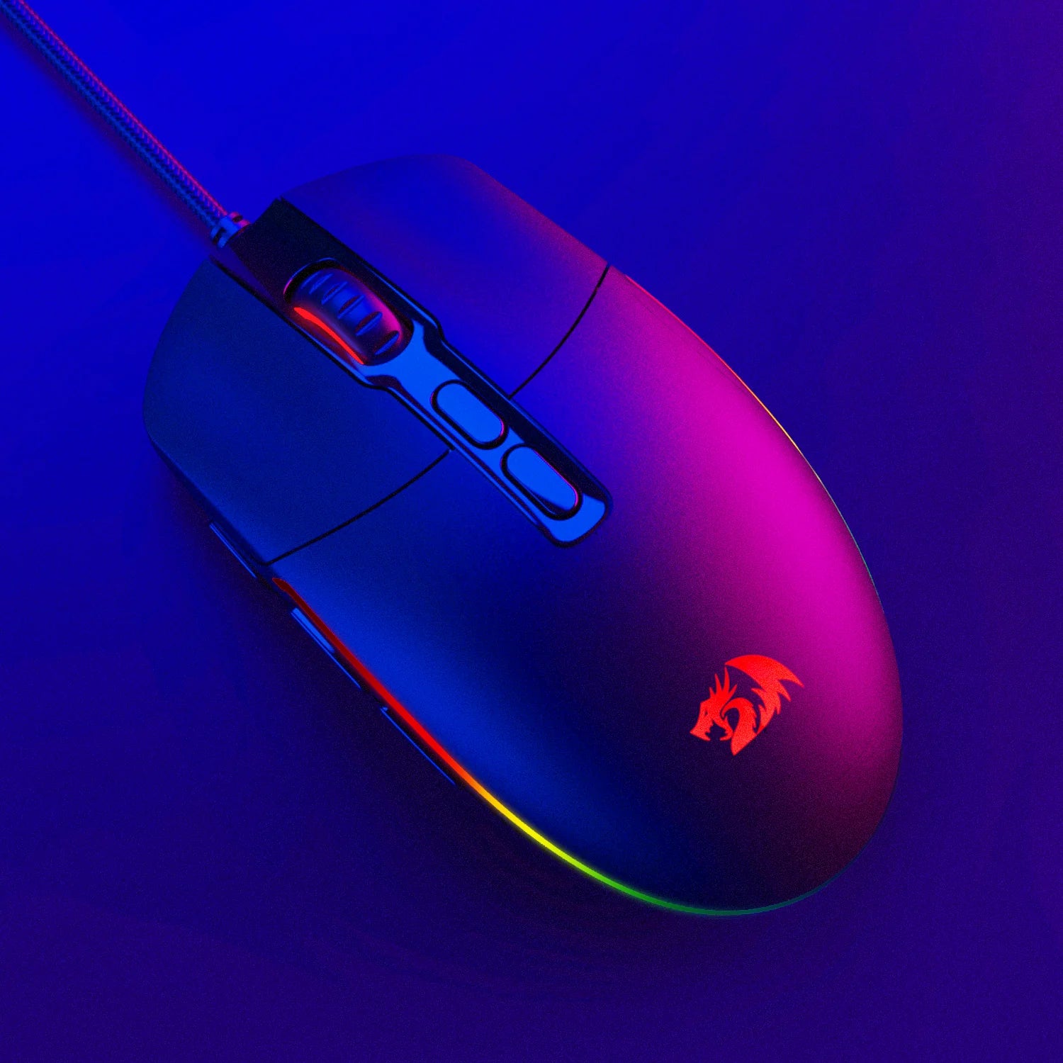 Redragon M719 INVADER RGB 10000 DPI Wired Optical Gaming Mouse - Black – image 5