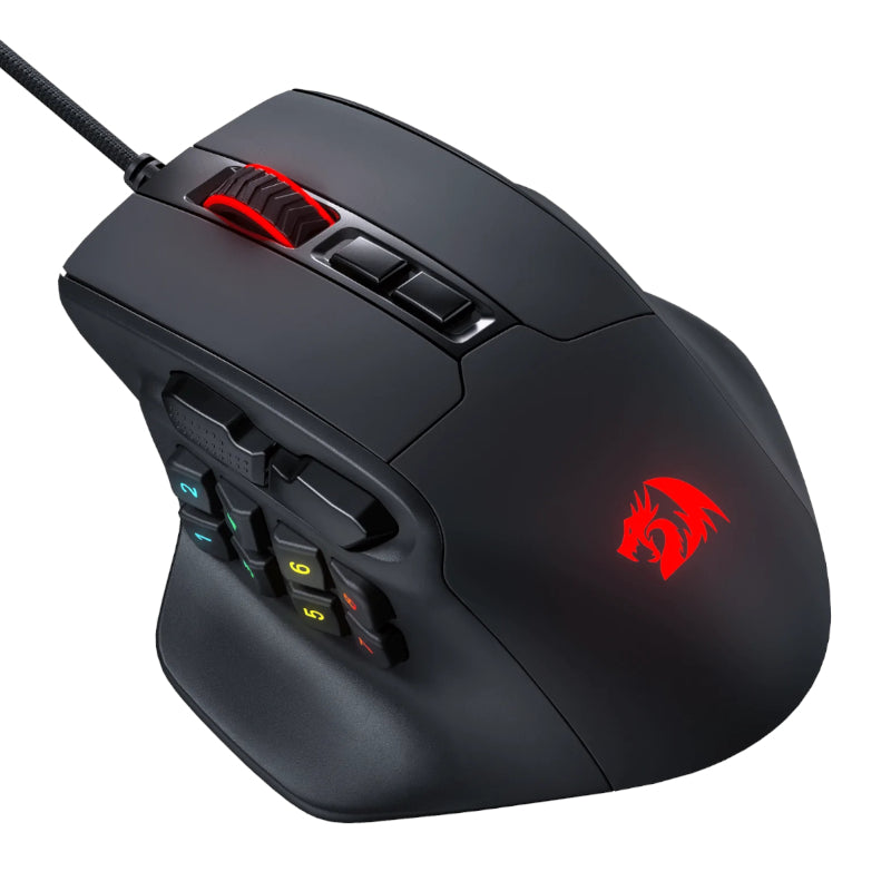 REDRAGON Aatrox 6200DP RGB MMO Gaming Mouse - Black - image 3