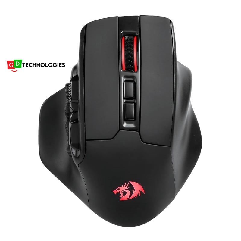 REDRAGON Aatrox Wireless 6200DP RGB MMO Gaming Mouse – Black