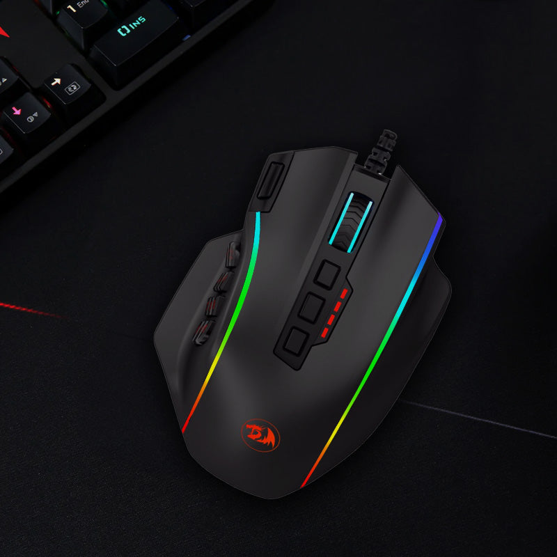 REDRAGON PERDICTION 4 12400DPI RGB MMO Ergo Gaming Mouse - Black – image 7