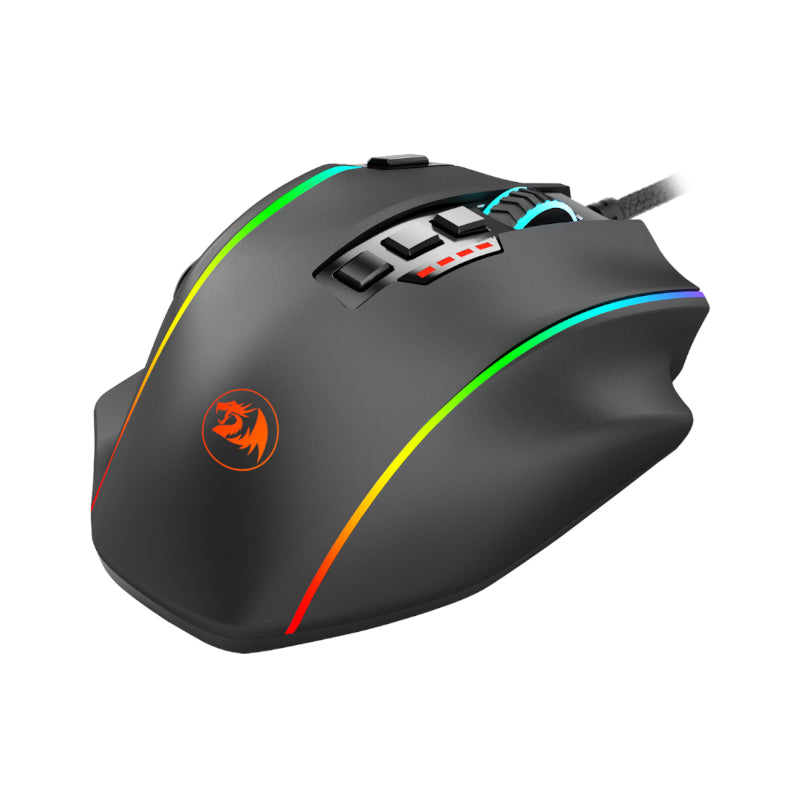 REDRAGON PERDICTION 4 12400DPI RGB MMO Ergo Gaming Mouse - Black – image 3