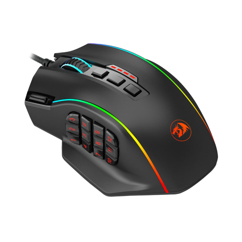 REDRAGON PERDICTION 4 12400DPI RGB MMO Ergo Gaming Mouse - Black – image 4