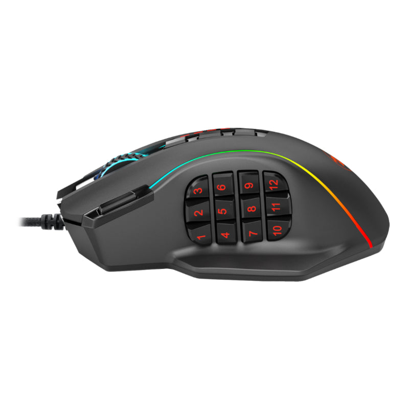 REDRAGON PERDICTION 4 12400DPI RGB MMO Ergo Gaming Mouse - Black - image 5