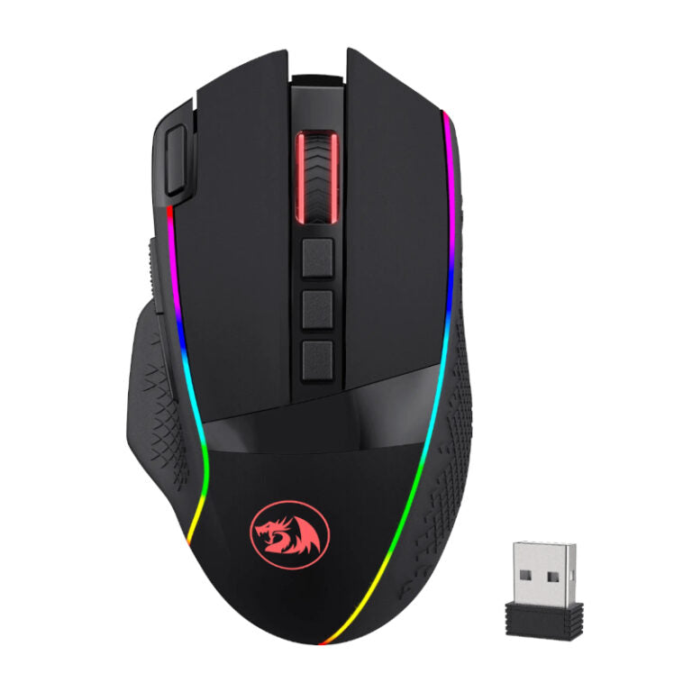 REDRAGON Enlightment 19000DPI RGB Wireless Gaming Mouse – Black