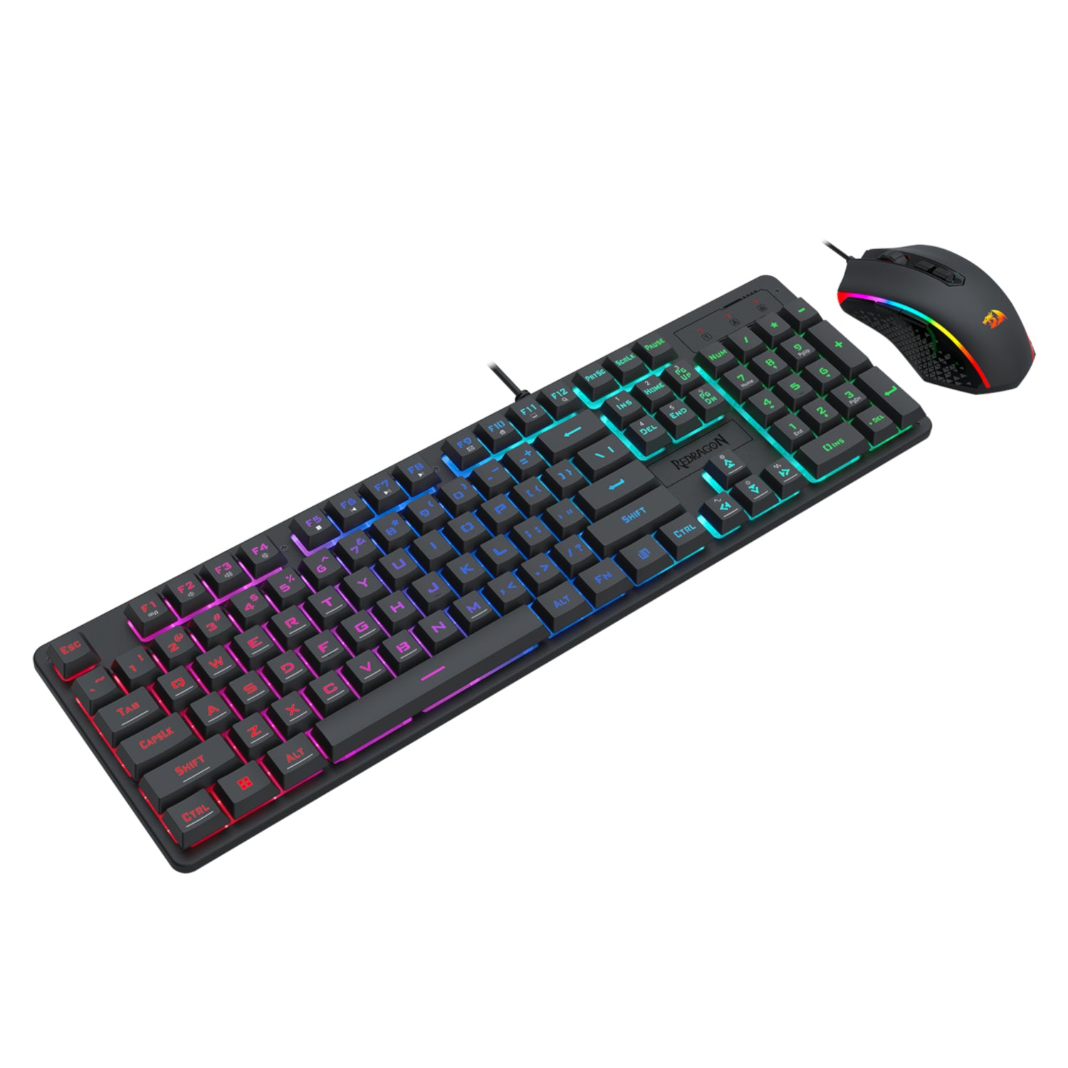 Redragon S107 RGB Gaming Essentials Wired Gaming Keyboard and Mouse Bundle – image 3