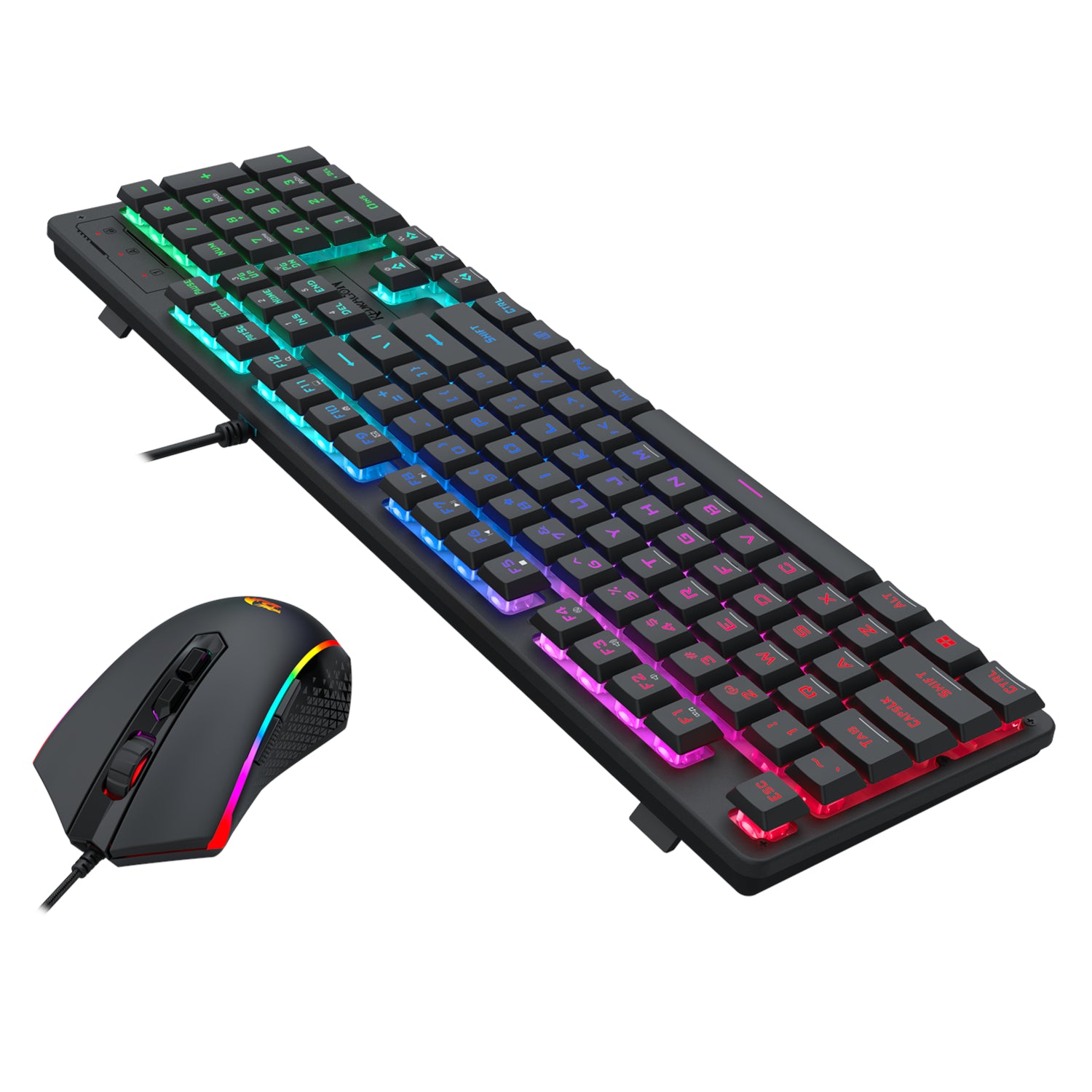 Redragon S107 RGB Gaming Essentials Wired Gaming Keyboard and Mouse Bundle – image 4