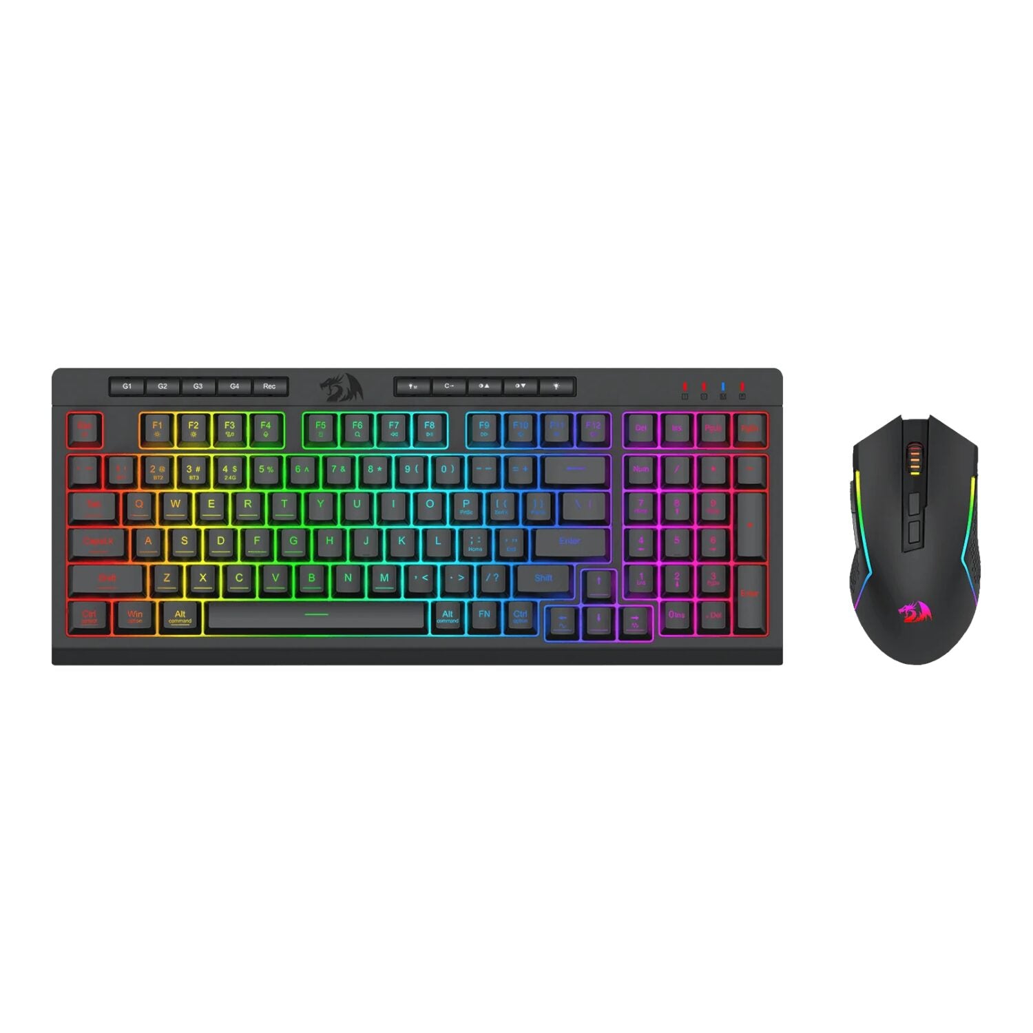 Redragon RYLO PRO S142 Tri-Mode RGB Gaming Keyboard and Mouse Combo - image 6
