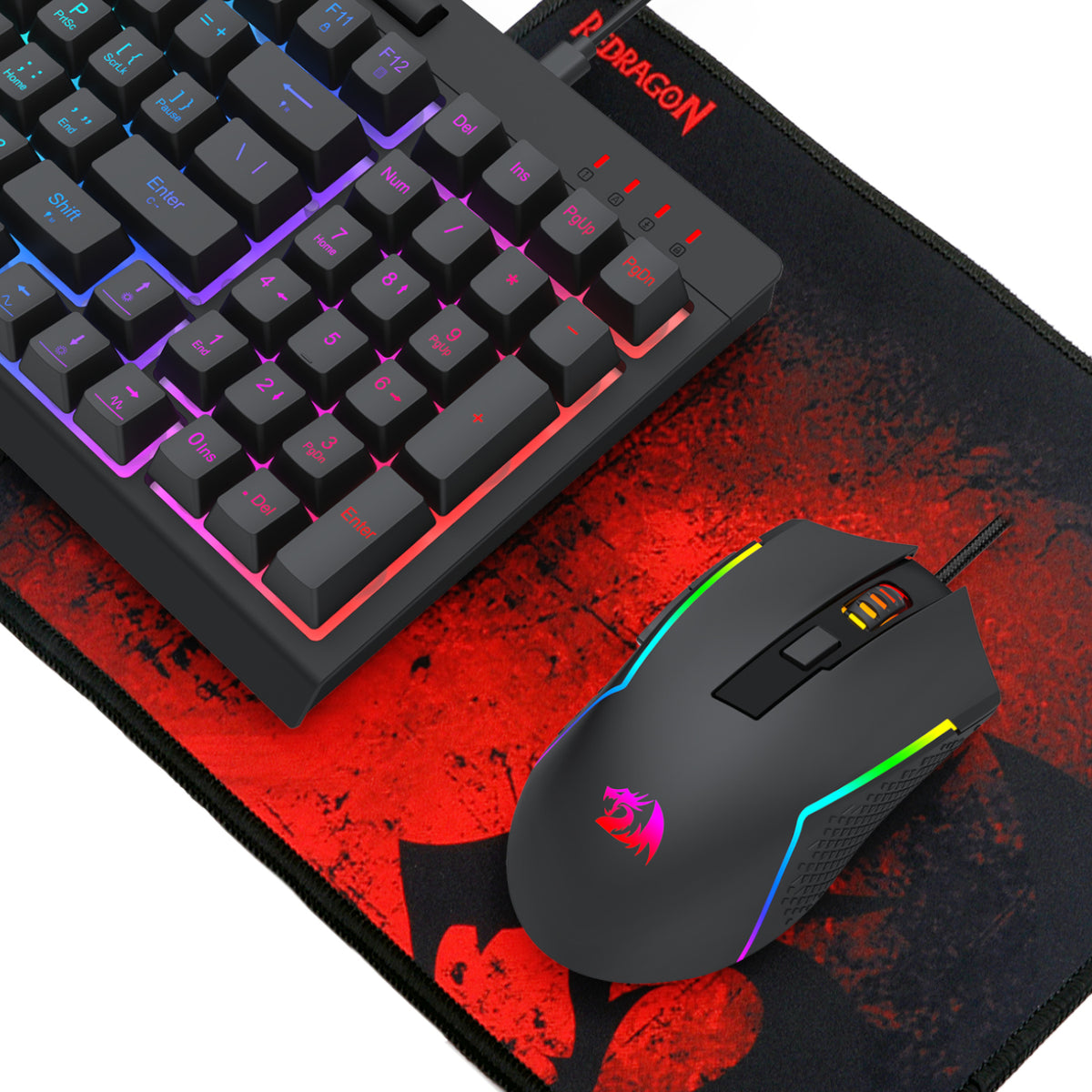 Redragon 4-in-1 Keyboard | Mouse | Mousepad | RGB Headset Gaming Combo – image 6