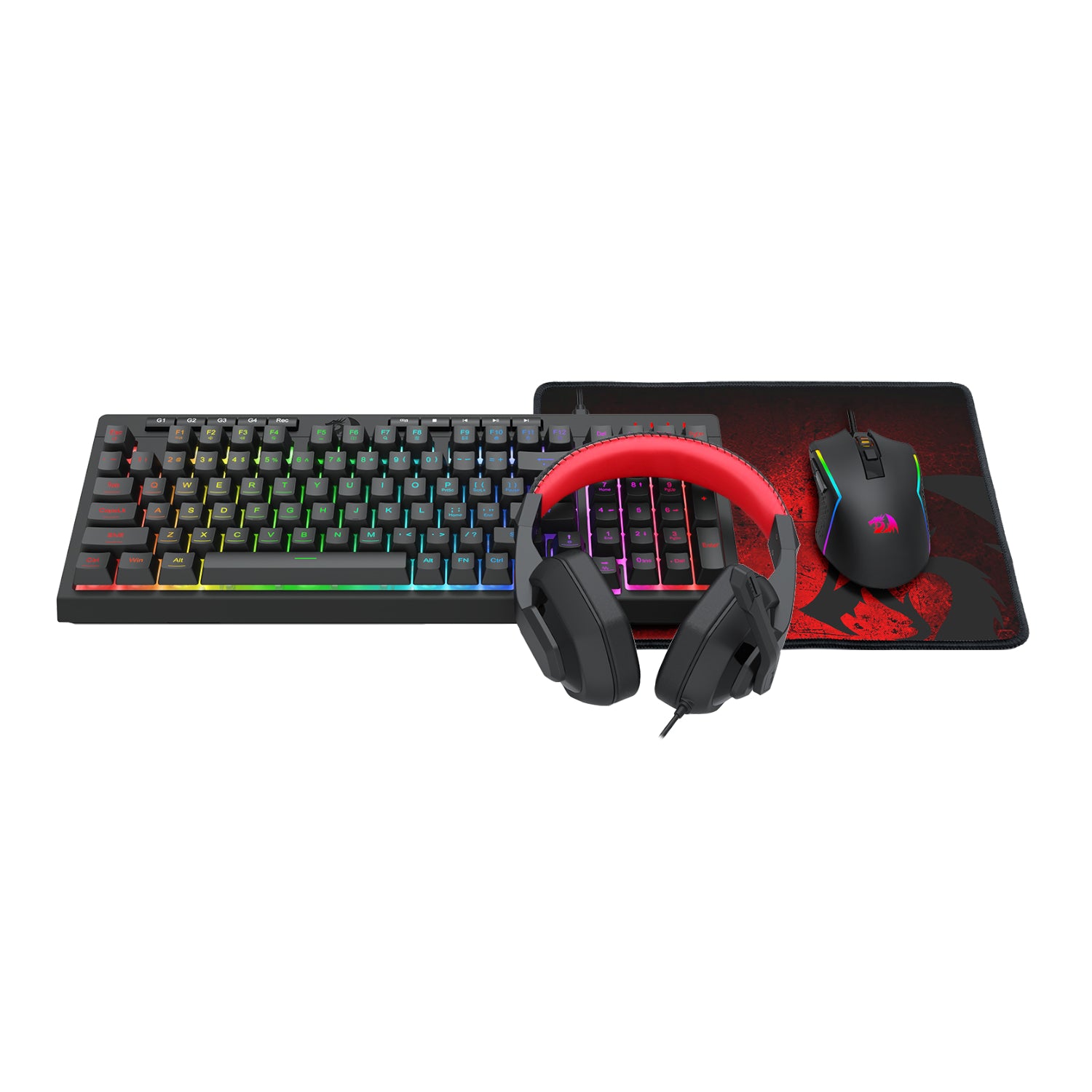 Redragon 4-in-1 Keyboard | Mouse | Mousepad | Headset Gaming Combo – image 3