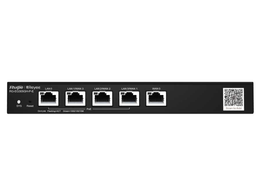 Reyee 5 Port Gigabit 4 WAN 4 PoE 60W Cloud Router | RG-EG305GH-P-E