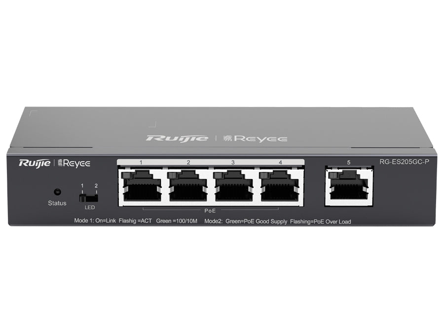 Reyee 5 Port Gigabit with 4 PoE 54W Smart Managed Switch | RG-ES205GC-P