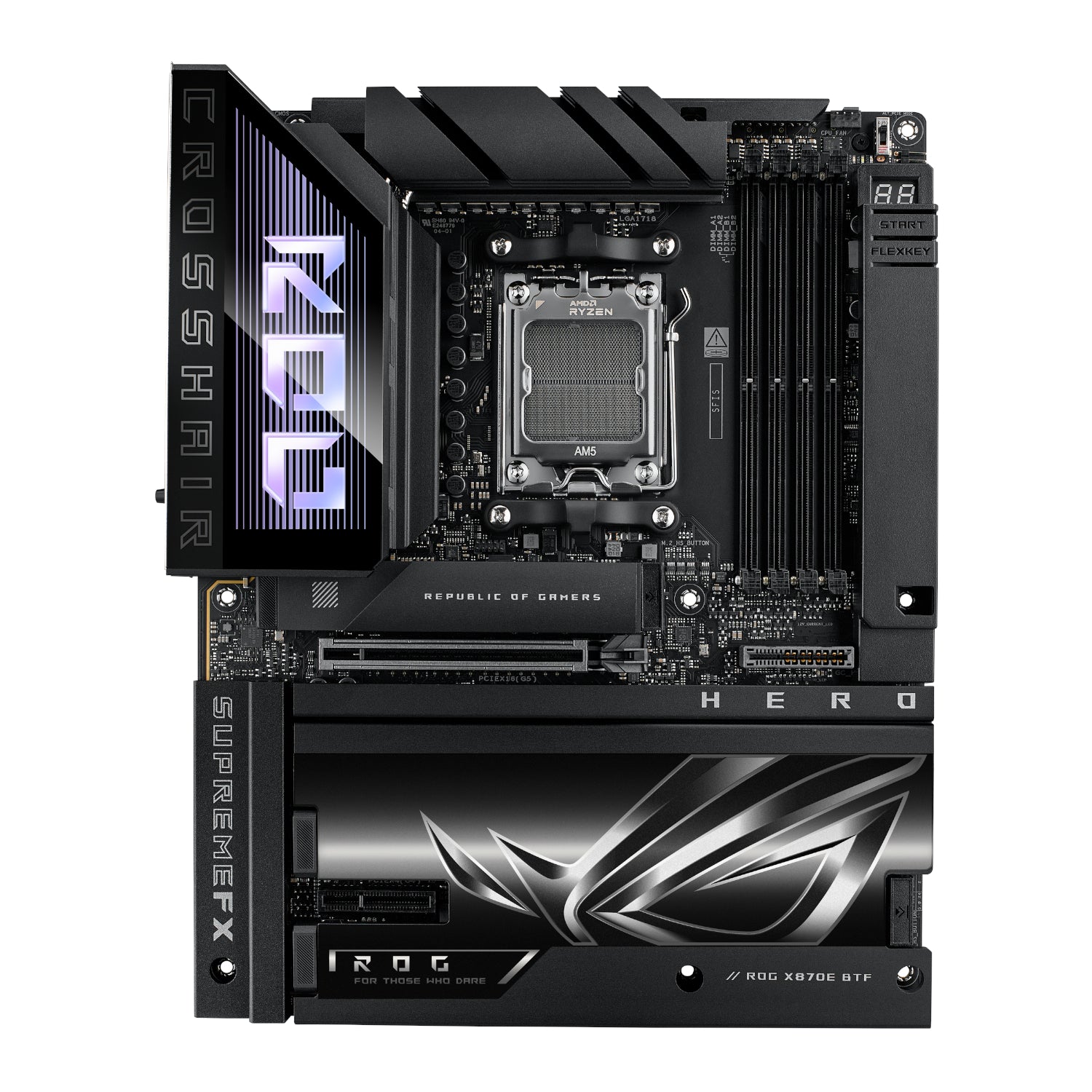 ASUS ROG CROSSHAIR X870E HERO BTF AMD AM5 ATX Gaming Motherboard – image 2