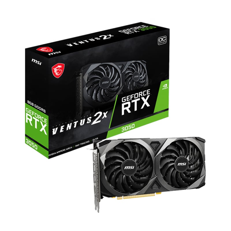 MSI Nvidia GeForce RTX 3050 VENTUS 2X XS 8G OC 128-Bit Graphics Card