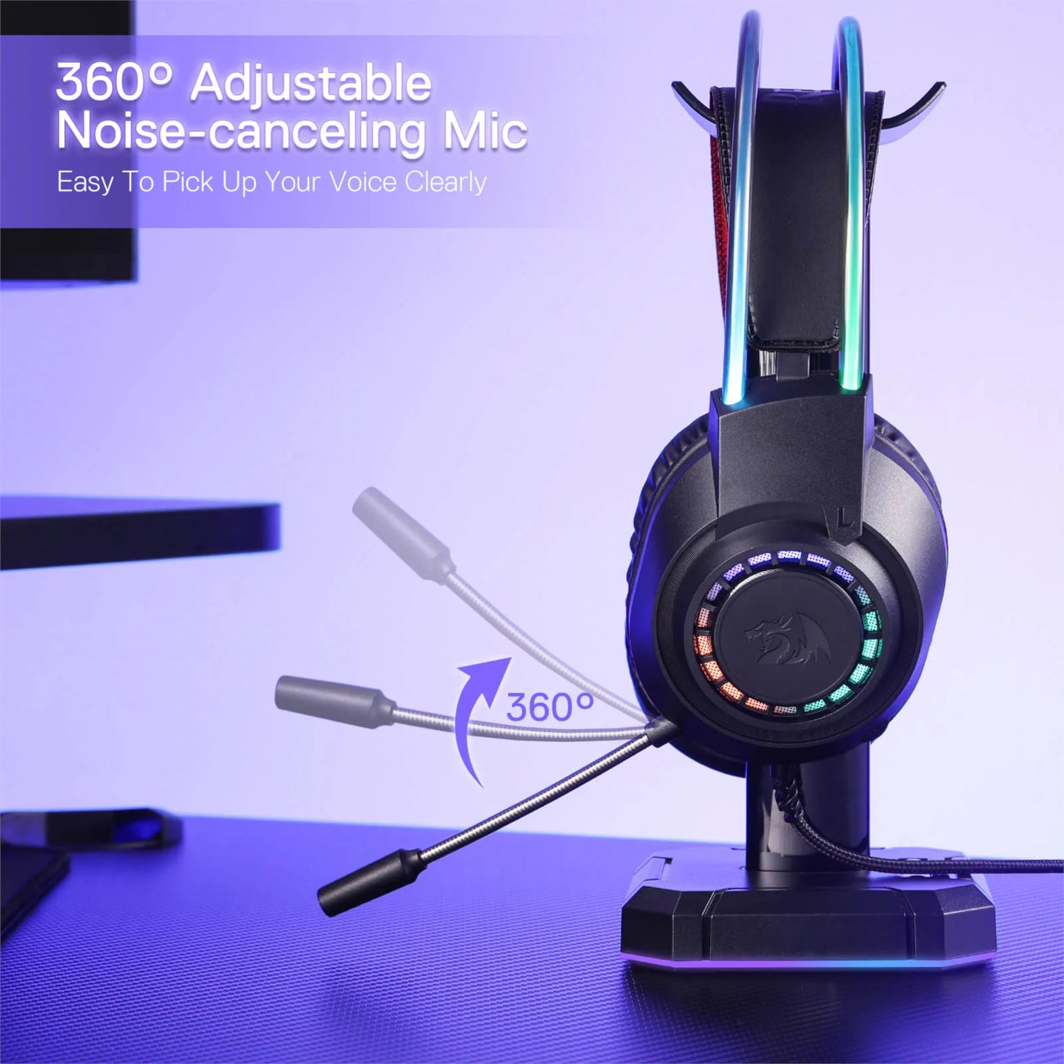 Redragon SCREAM Over-Ear RGB Gaming Headset - Black – image 3