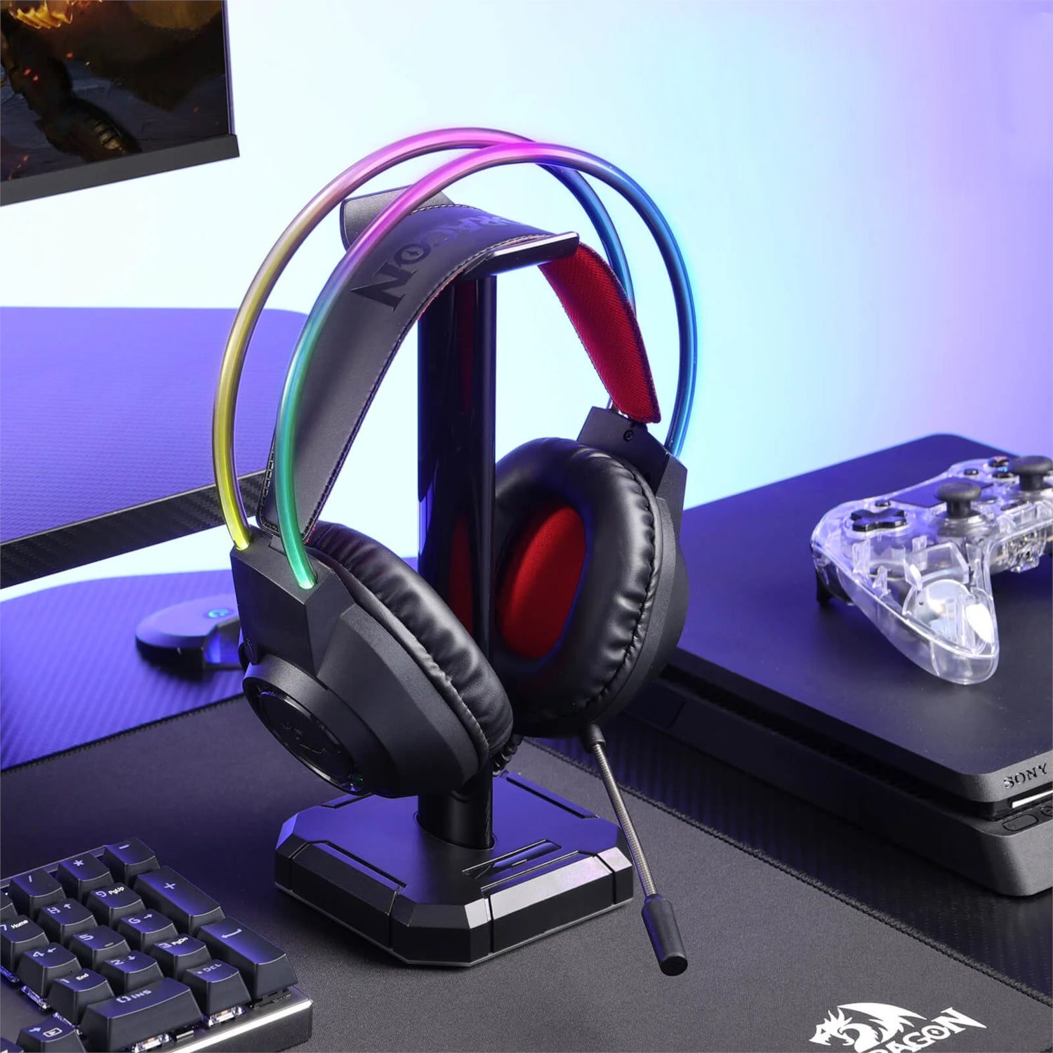 Redragon SCREAM Over-Ear RGB Gaming Headset - Black – image 4