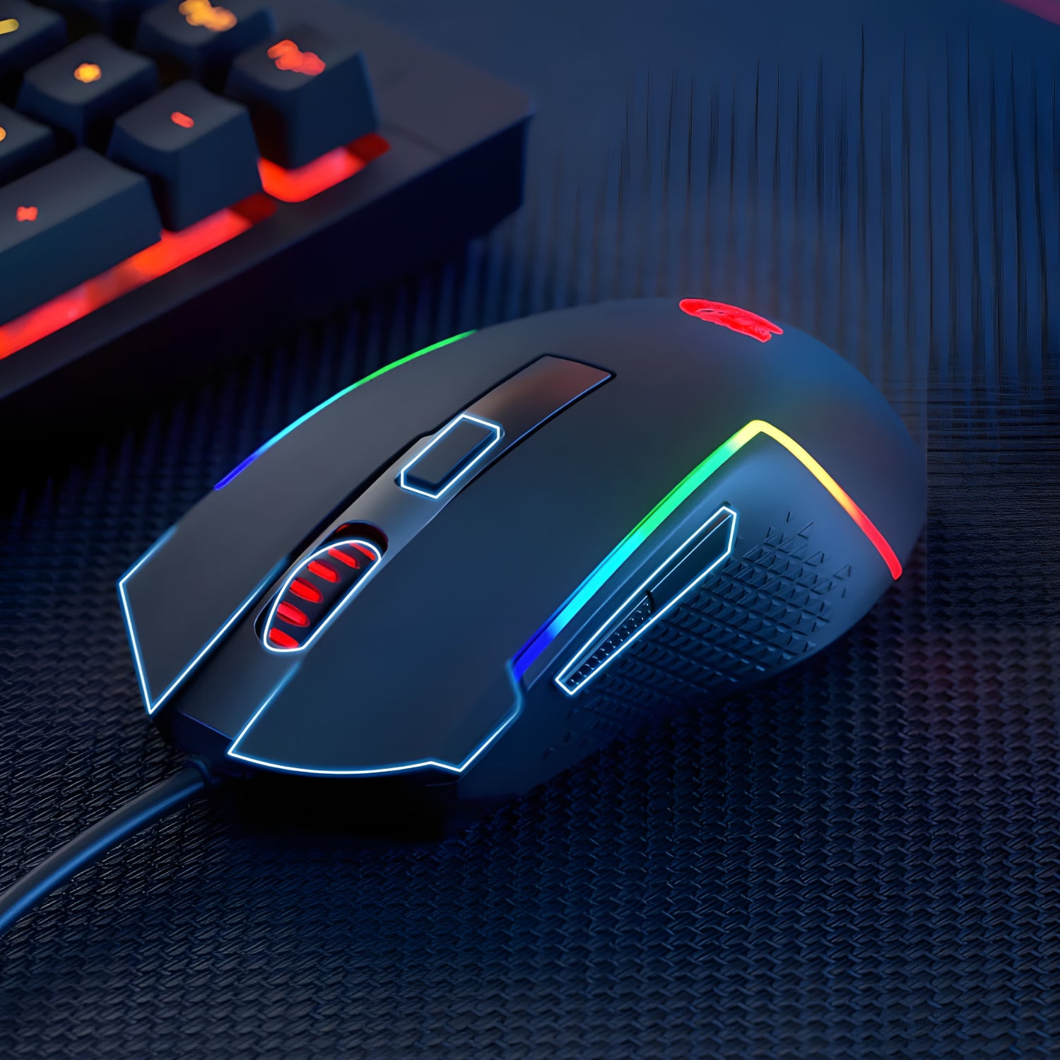 Redragon M616 TRIDENT 10000DPI RGB Gaming Mouse - Black – image 3