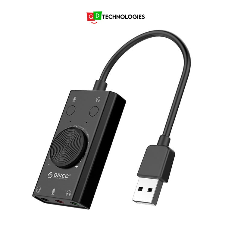 ORICO SC2 USB to 3.5mm Dual headphone External Sound Card with Volume Control