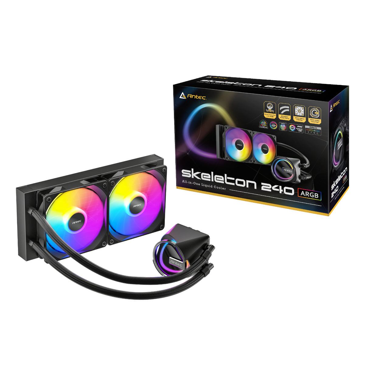 Antec Skeleton 240 ARGB CPU Liquid Cooler Black – image 6