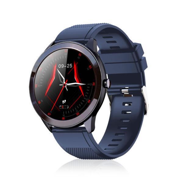 Sports Round Metal Smart Watch – Blue