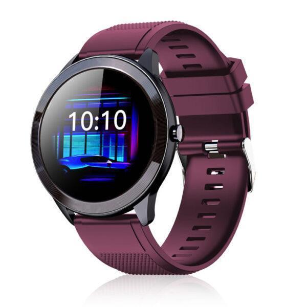 Sports Round Metal Smart Watch – Magenta