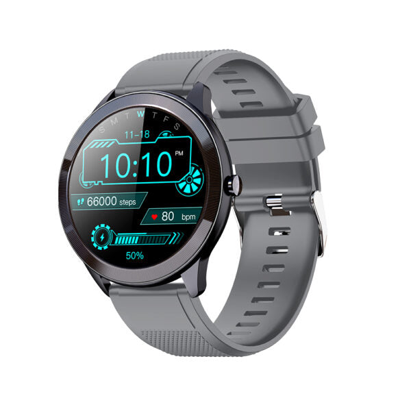 Sports Round Metal Smart Watch – Grey