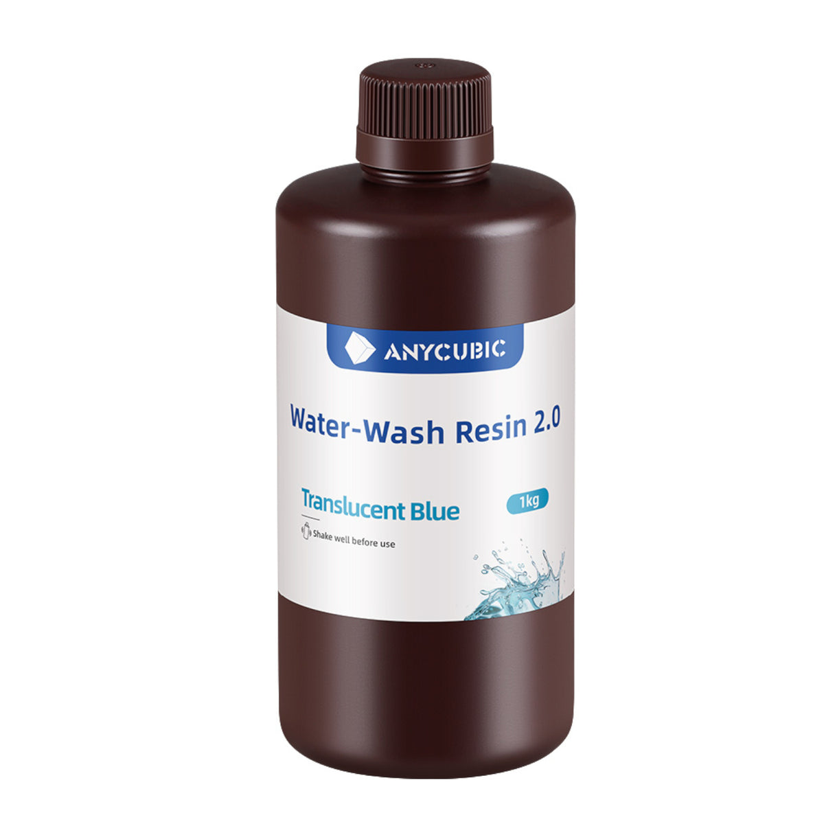 Anycubic Water Wash Resin 2.0 – Translucent Blue – image 2