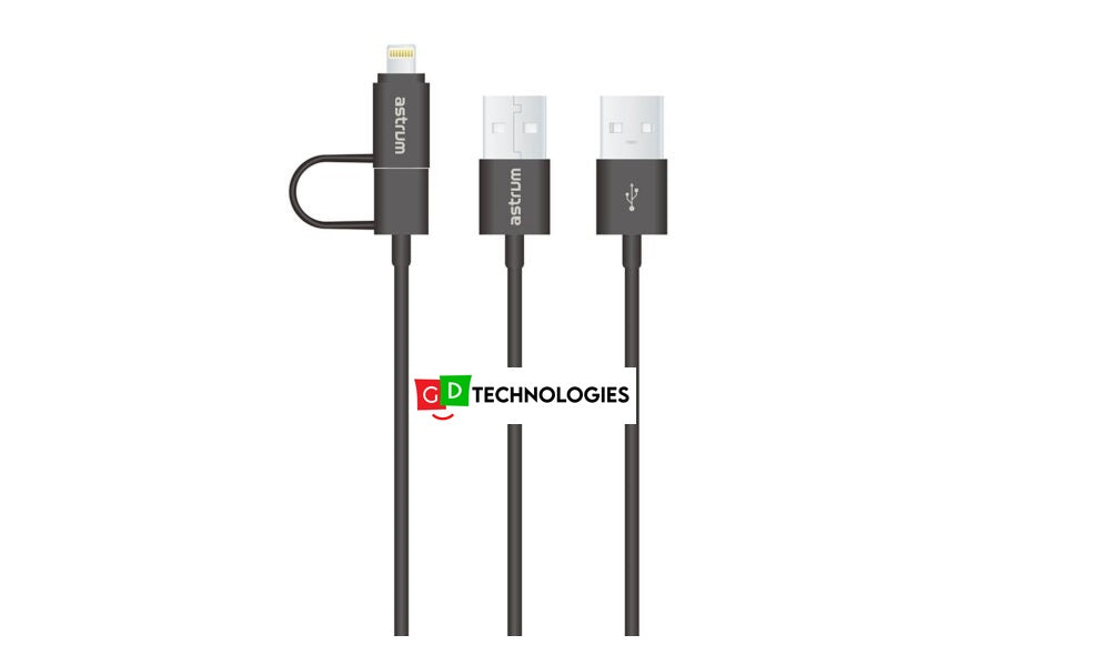 Micro USB + 8pin Charge & Sync MFI Cable