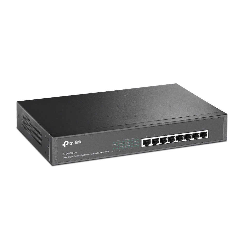 TP-LINK 8-PORT POE+ GIGABIT RACKMOUNT SWITCH