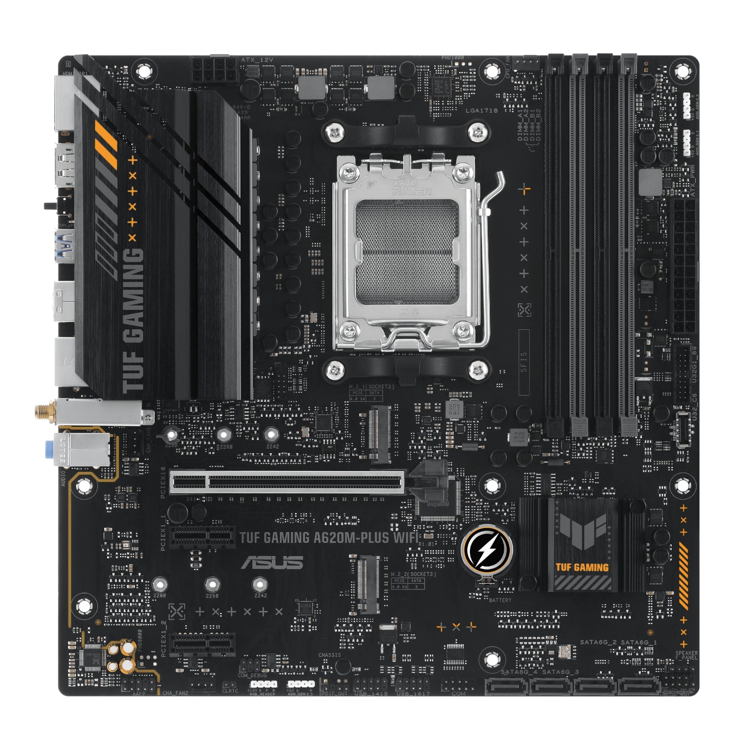 Asus TUF Gaming A620M-PLUS AM5 WIFI M-ATX Motherboard – image 2