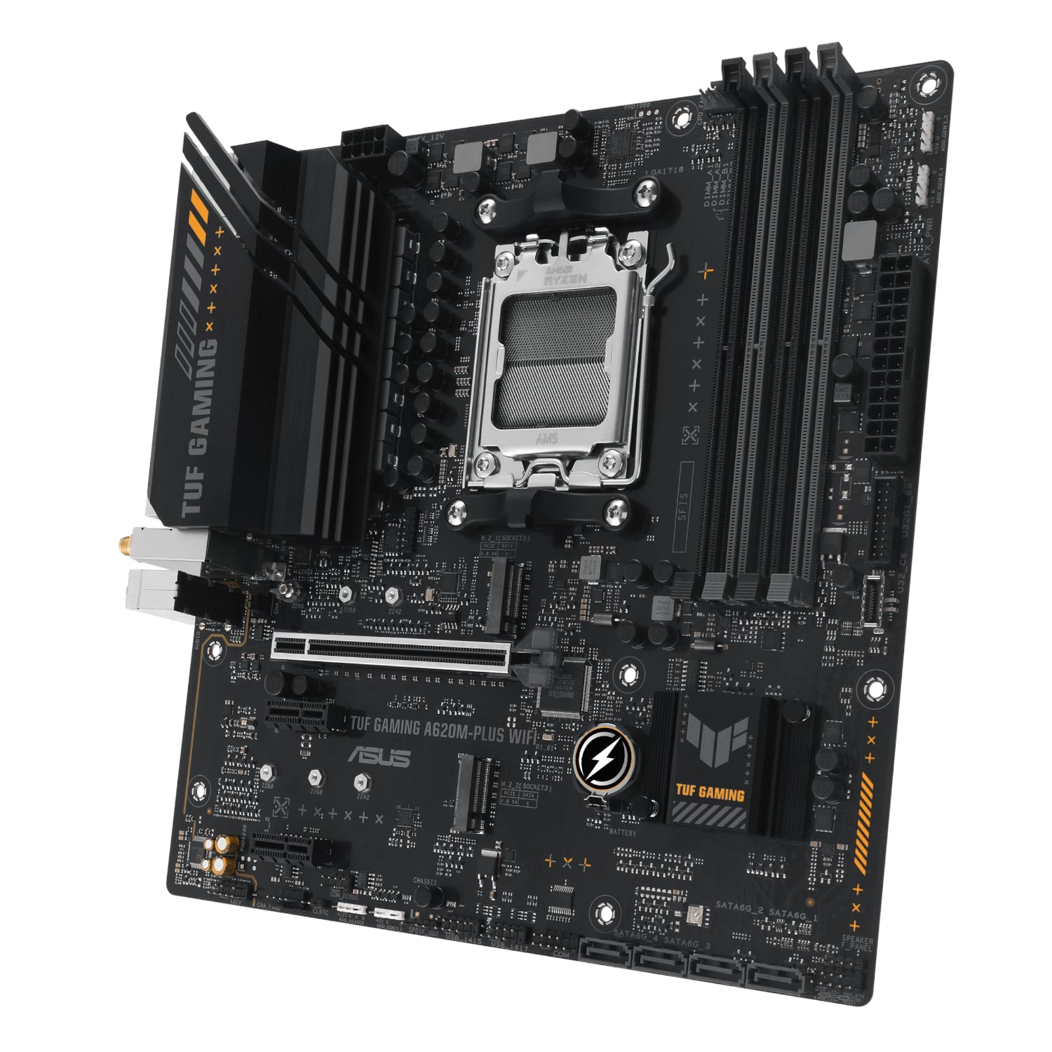 Asus TUF Gaming A620M-PLUS AM5 WIFI M-ATX Motherboard – image 4