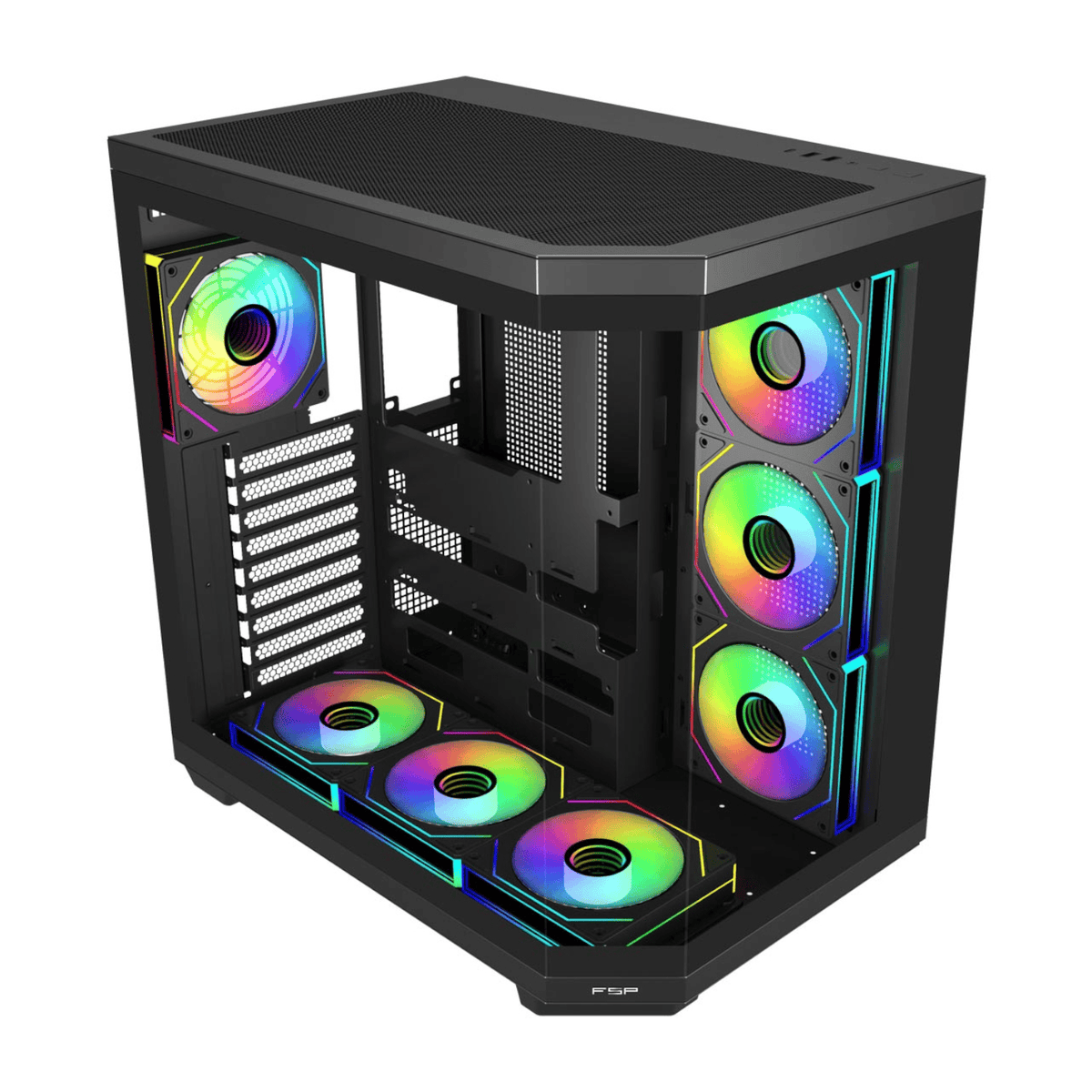 FSP U580 ATX Ultra Tower Gaming Chassis - White – image 2