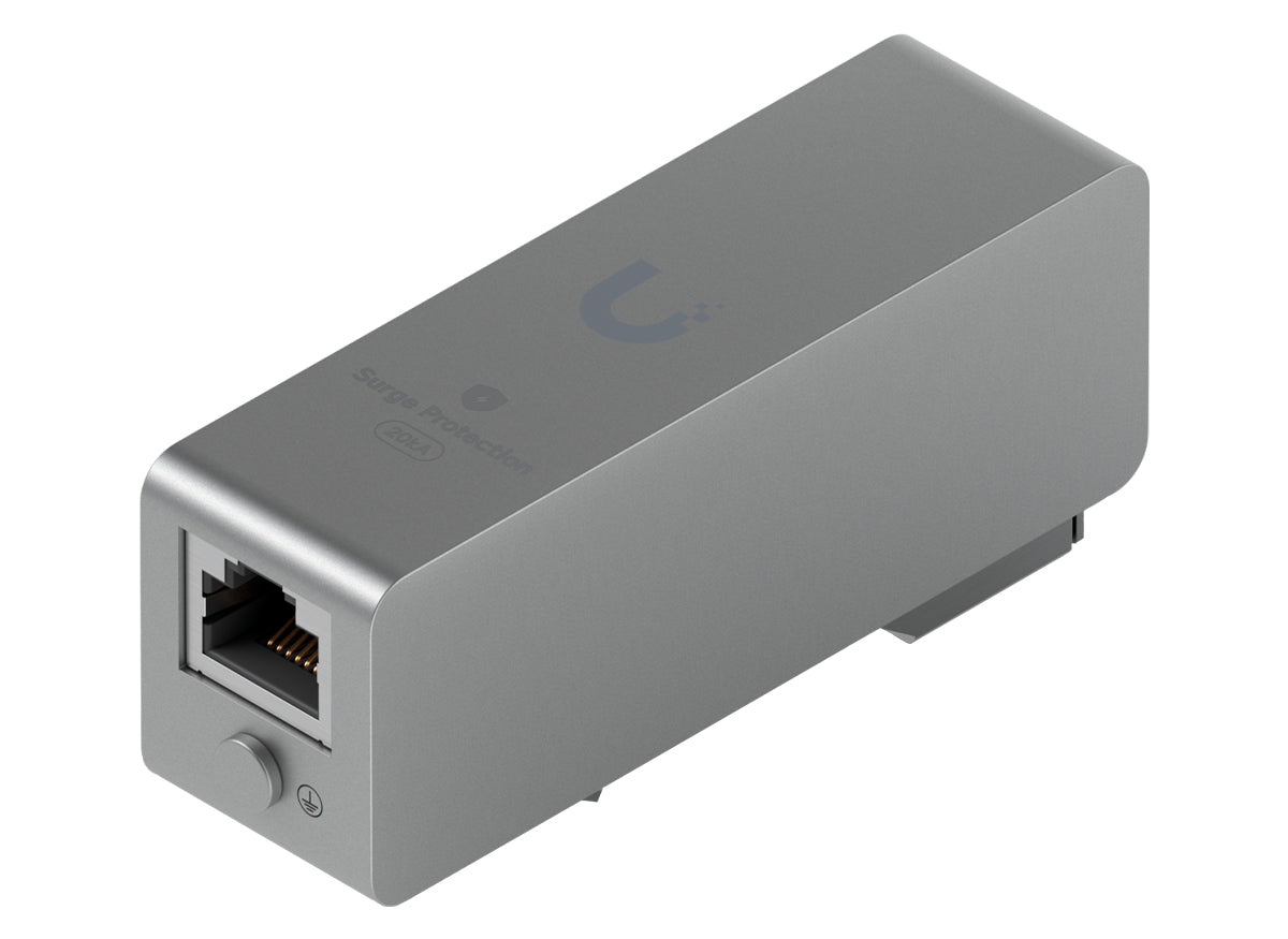 Ubiquiti UniFi 10Gbps PoE++ Single Port Din Rail Ethernet Surge Protector