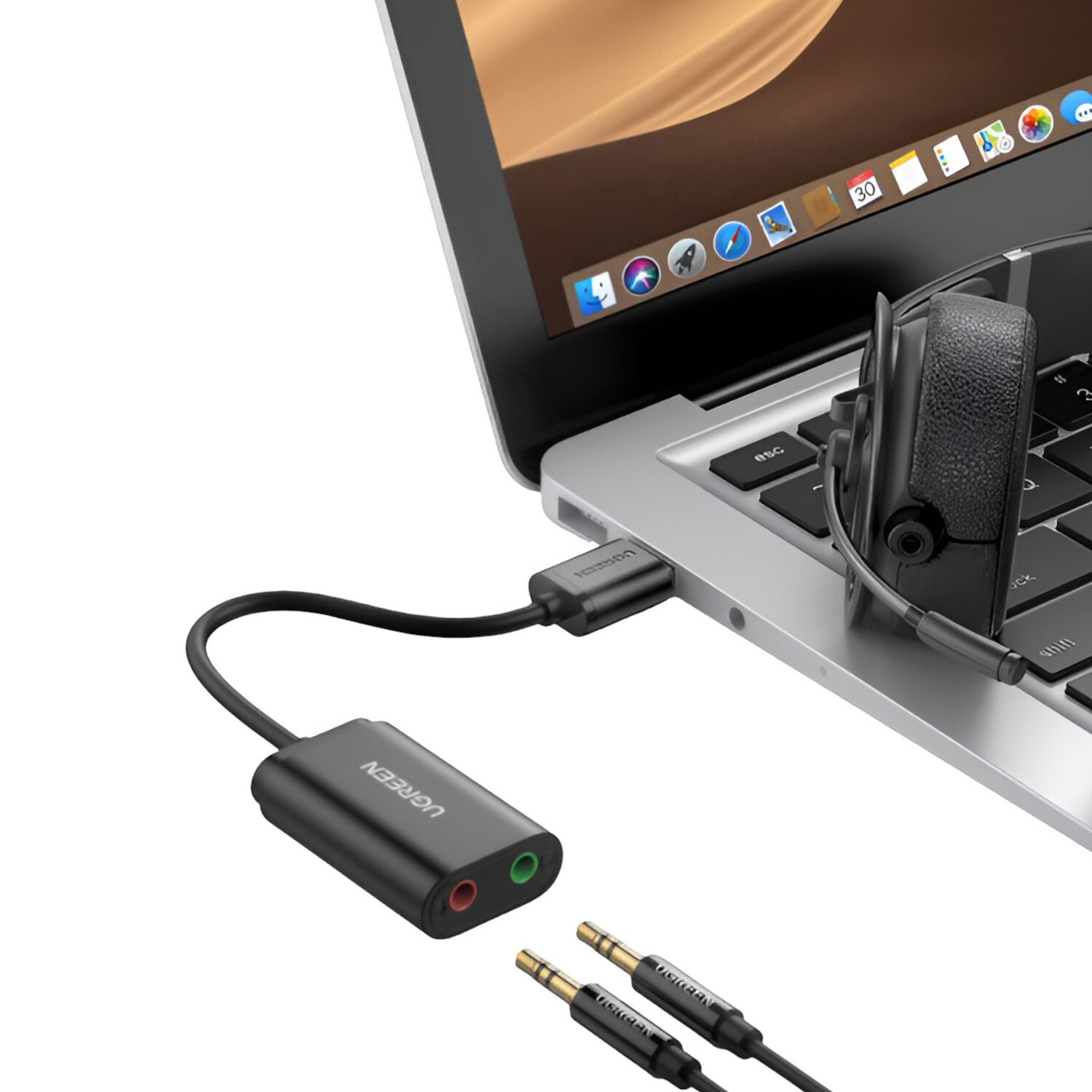 UGREEN USB to 3.5mm External Stereo Sound Adapter - Black – image 5