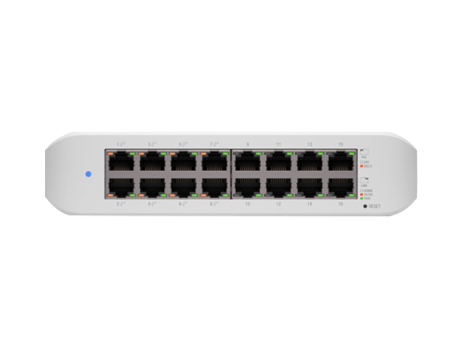 Ubiquiti UniFi Switch Lite 16 Port Gigabit 8PoE 45W | USW-Lite-16-POE