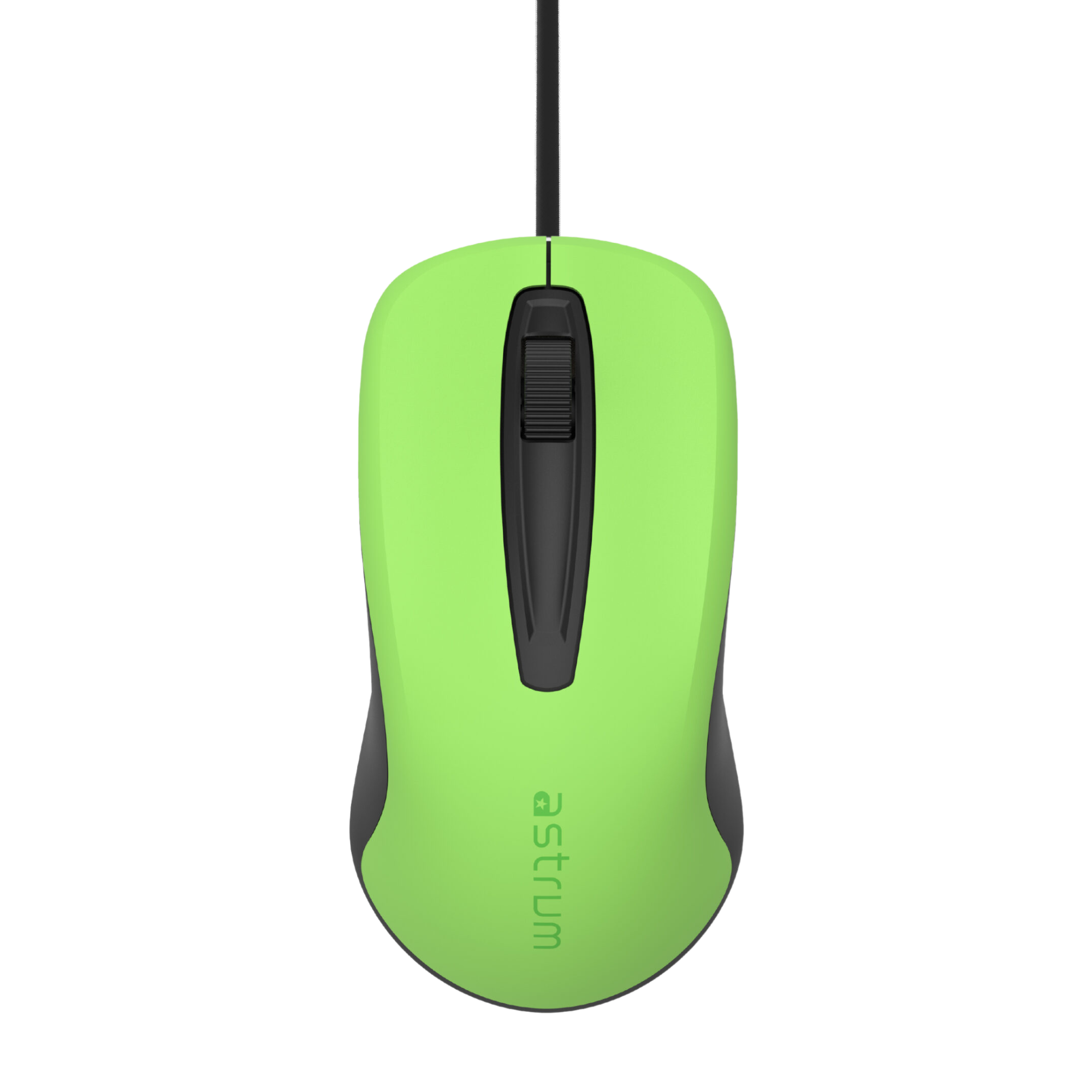 Astrum Comfort Wired USB Mouse Black/Green - MU120