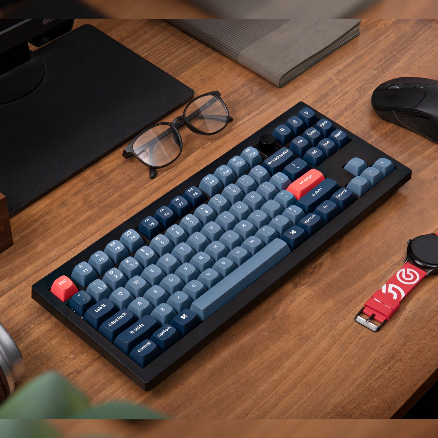 Keychron V3 Max QMK/VIA 80% Wireless Custom Mechanical Keyboard (Red Switch) – Carbon Black – image 4