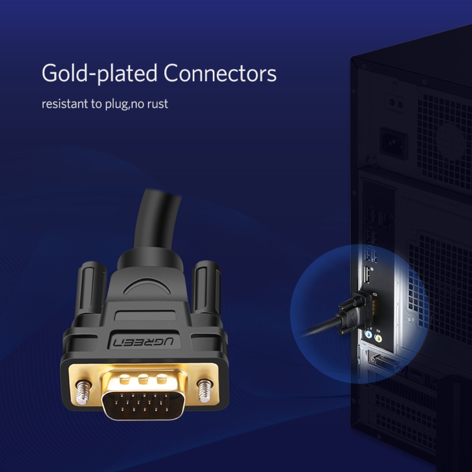 UGREEN VG101 VGA Male to Male Cable 3M – image 3