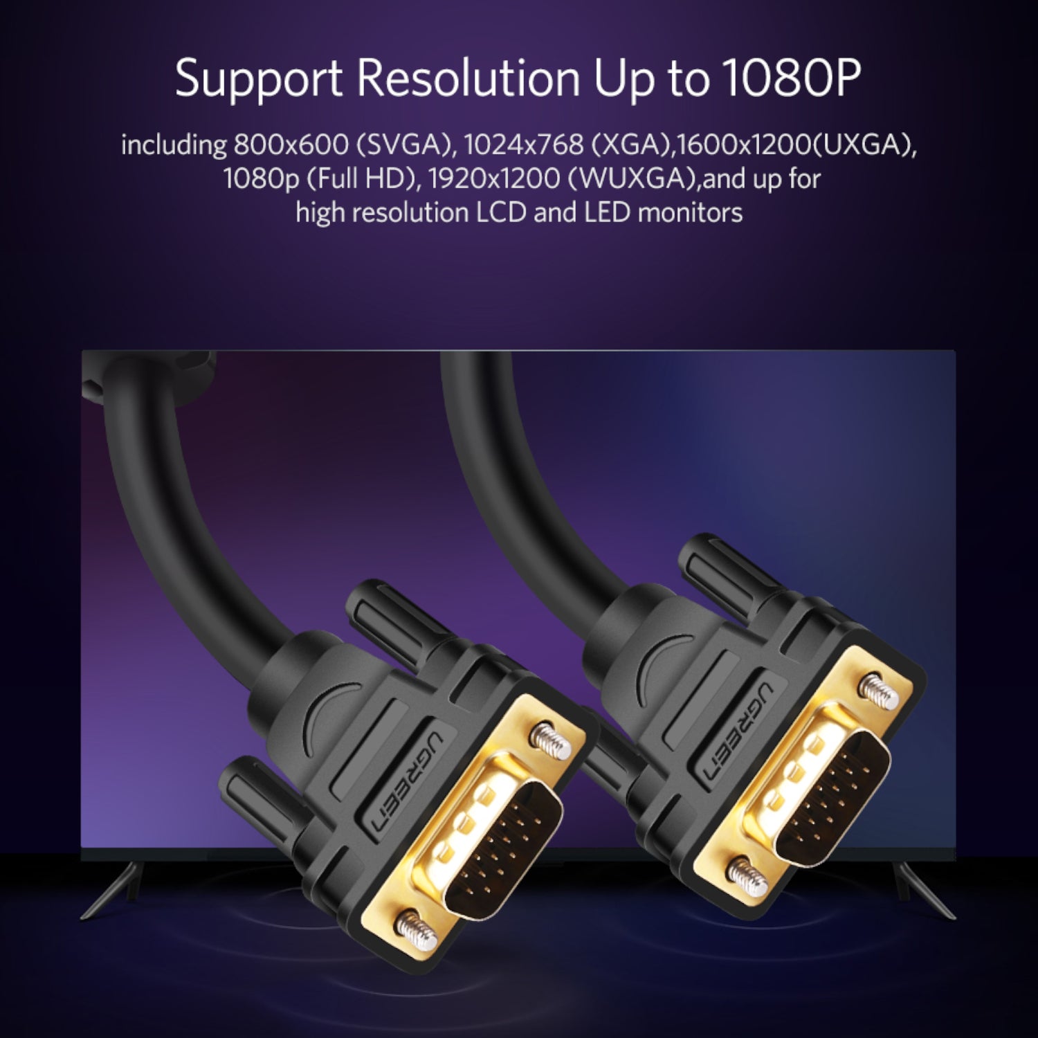 UGREEN VG101 VGA Male to Male Cable 3M – image 5