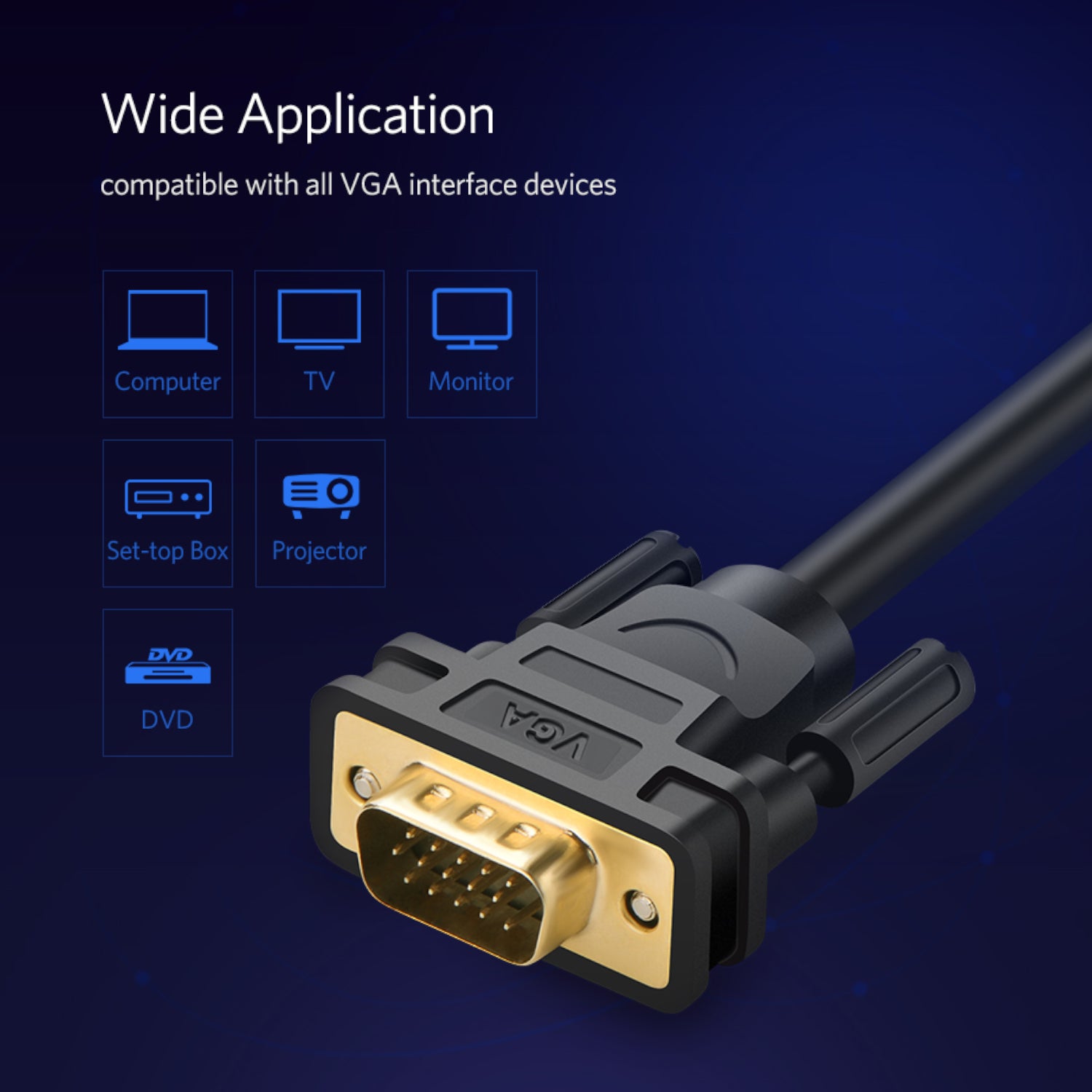 UGREEN VG101 VGA Male to Male Cable 3M – image 6