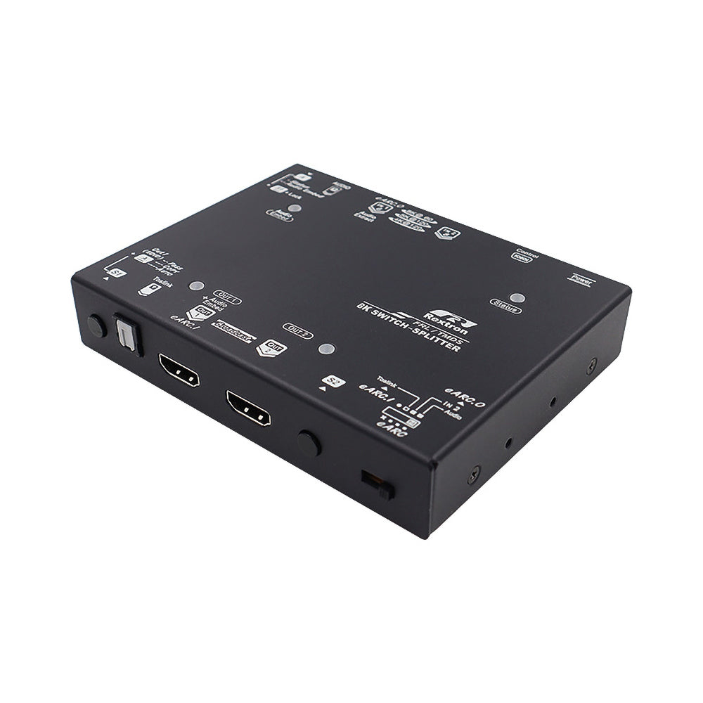 REXTRON VKSM-8K212 HDMI 2.1 8K SWITCH SPLITTER WITH EARC, SERIAL CONTROL, EDID MANAGEMENT AND AUDIO EMBED/EXTRACT