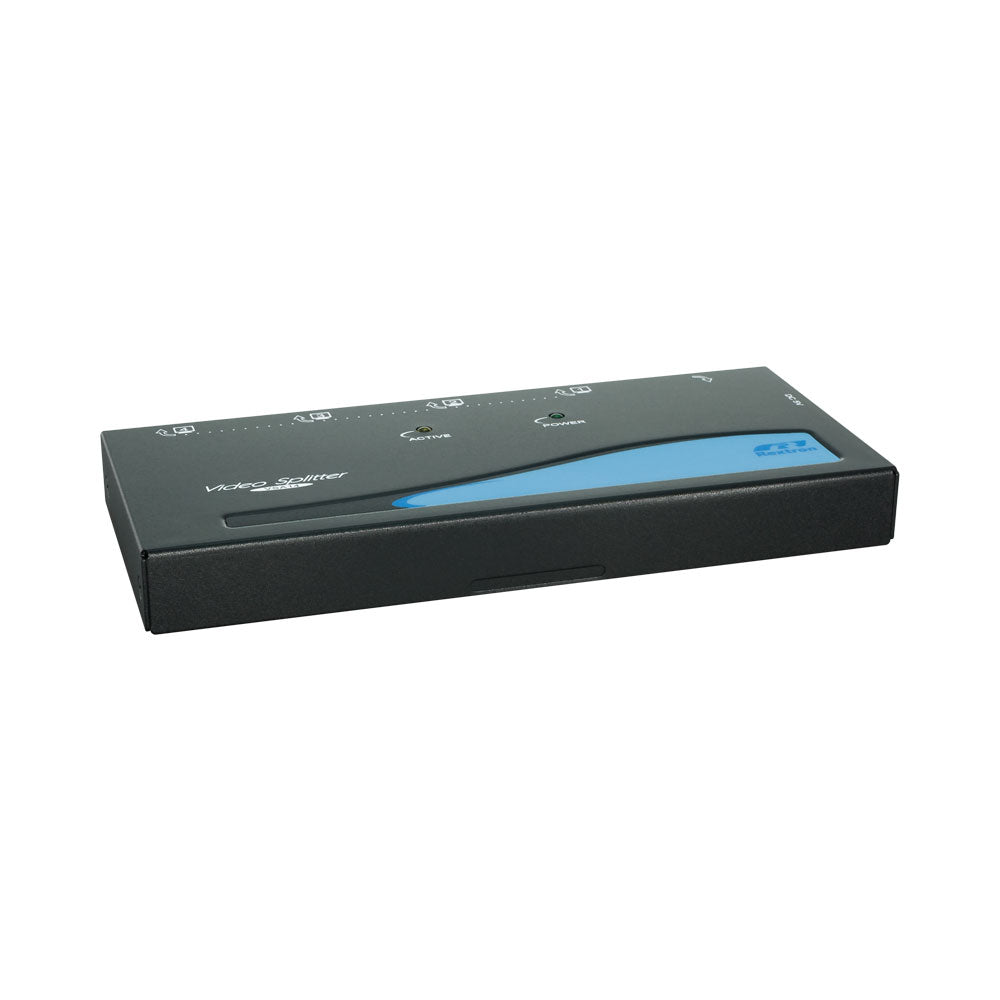 REXTRON VIDEO SPLITTER-1IN,4OUT 350 MHZ,METALCASE