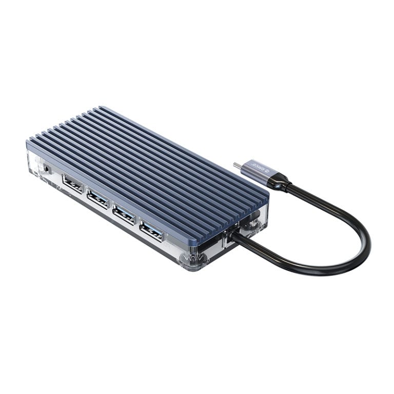 ORICO 11 Port 3 x USB3.0|1 x USB2.0|1 x HDMI|1 x RJ45|1 x TF/SD|1 x Type-C|1 x VGA| 1 x Aux Transparent Hub