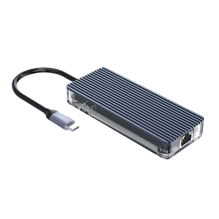 ORICO 6 Port 3 x USB3.0|1 x HDMI|1 x RJ45|1 x Type-C Transparent Hub