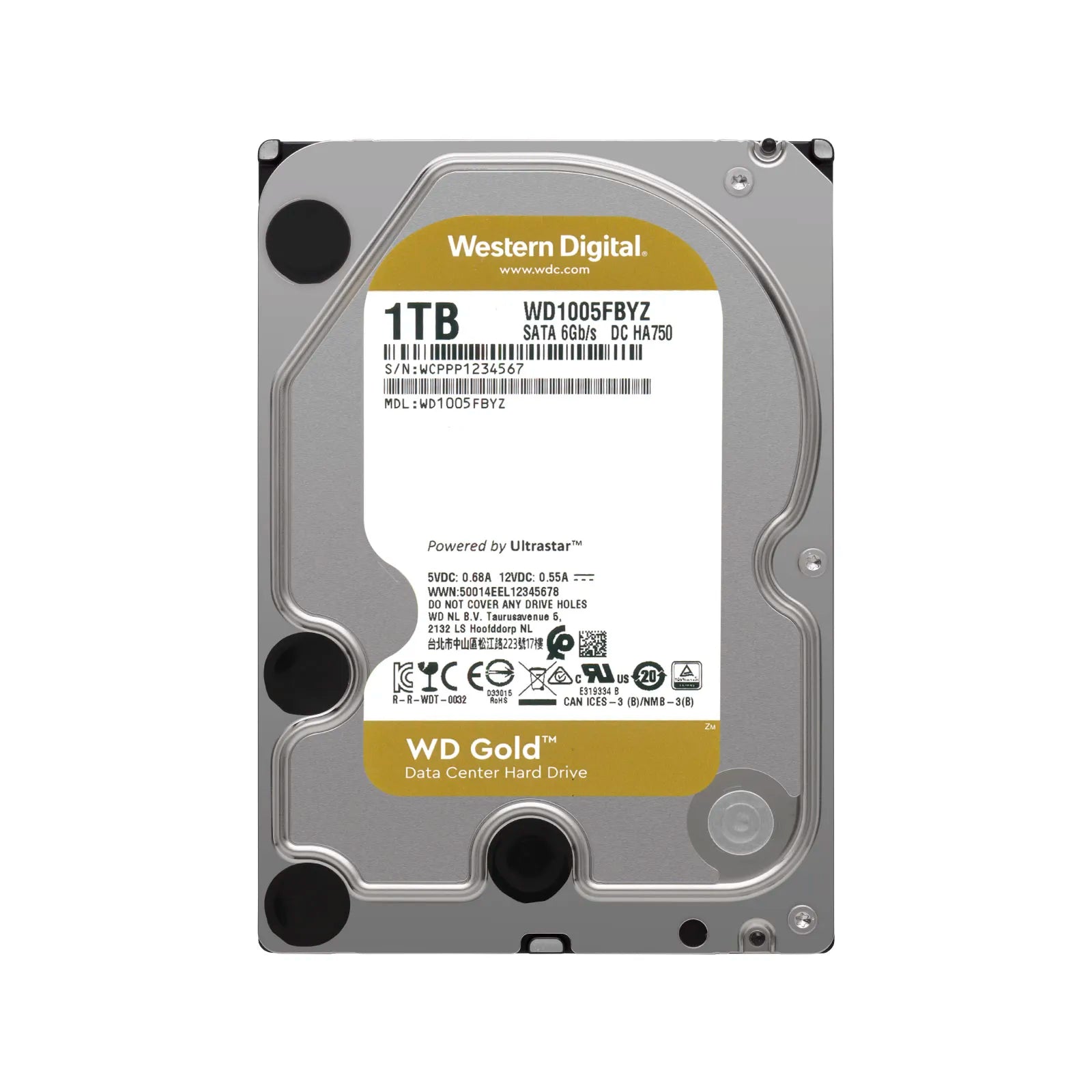 WD Gold 1TB 3.5" SATA Internal HDD