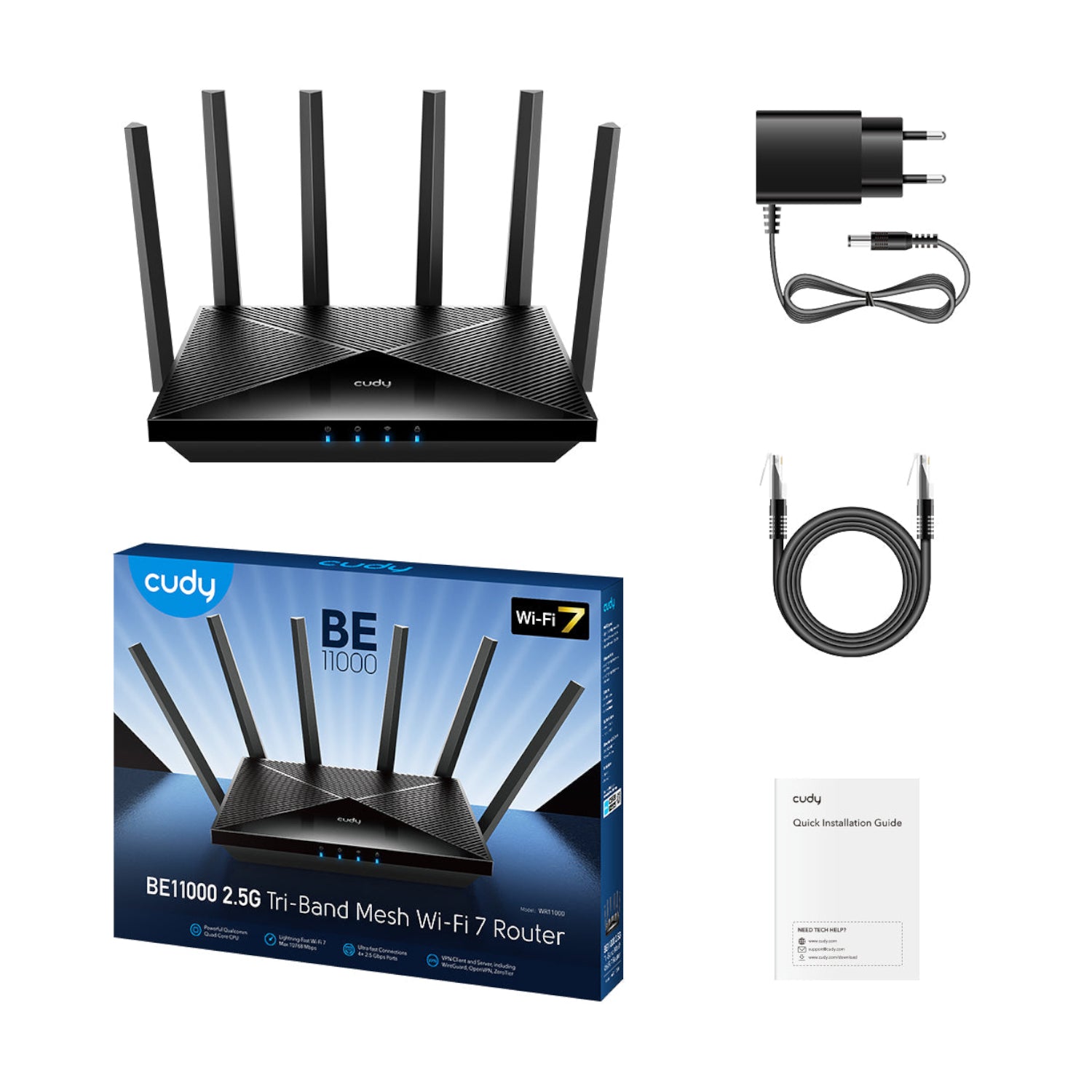 Cudy BE11000 Wi-Fi7 Gigabit Mesh Router – image 3