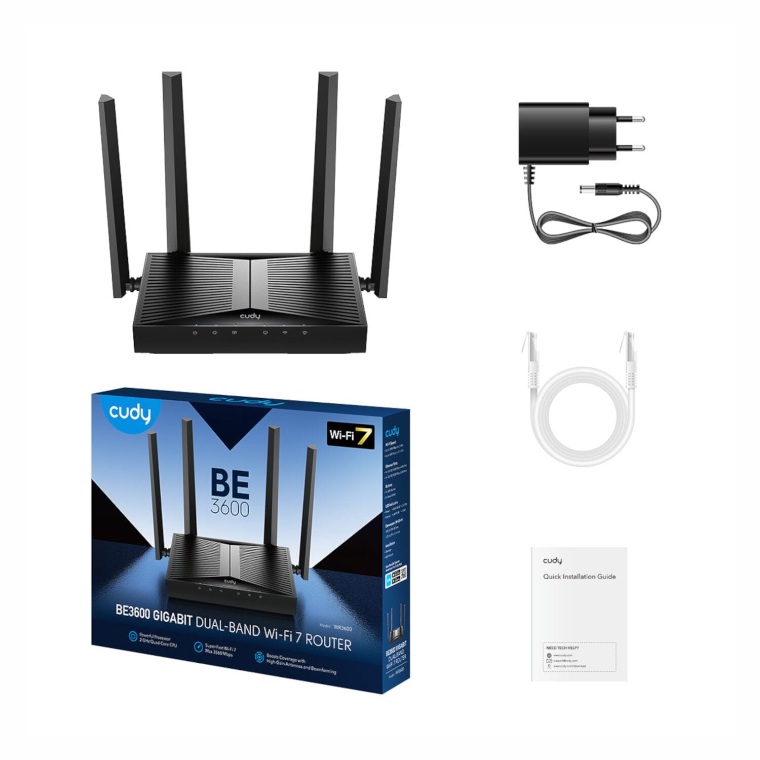 Cudy BE3600 Gigabit Wi-Fi 7 Router (WR3600) – image 3